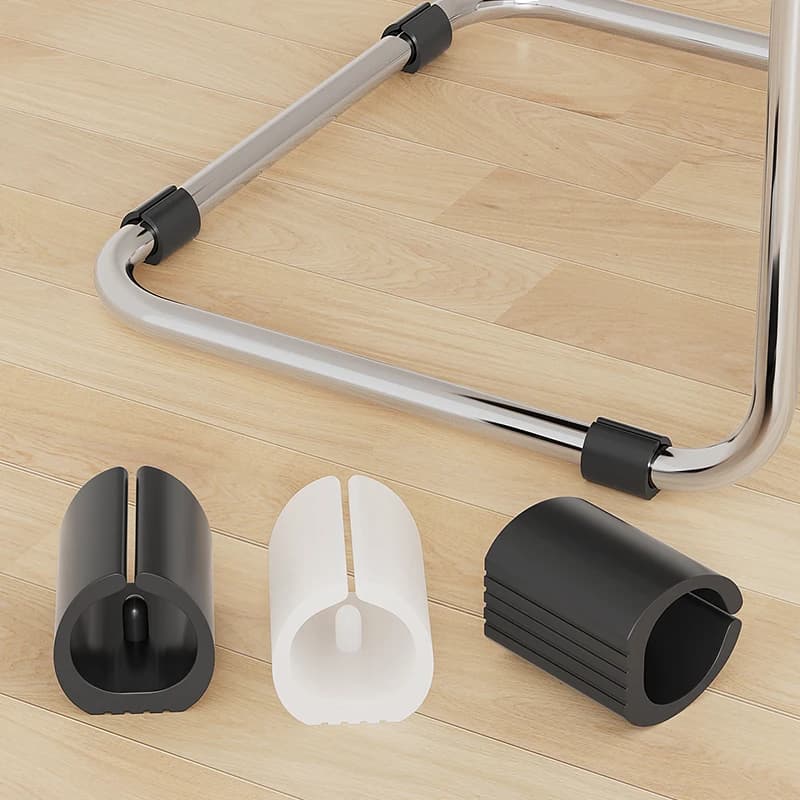 Plastic Snap-on U-Shaped Foot Pads for Office Arcuate Chairs. Silent, Wear-Resistant, Anti-Scratch and Anti-Slip.