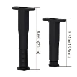 4 Pack Heavy-Duty, Non-Slip Plastic Bed Frame Support Legs 13-22cm Height-Adjustable, Sturdy Furniture Center Board Struts