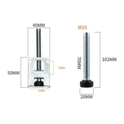 4 Pieces Table Leg Leveler Elevate Bracket Adjustable Furnishing Risers Leveler Feet for Bedroom Bed Couch Living Room Desk
