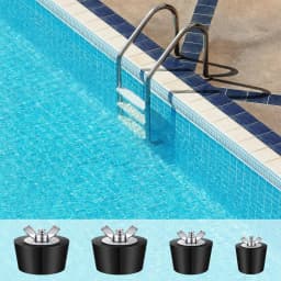 Expansion Pipe Rubber Plug 1 to 2.5 Inch Diameter Swimming Pool Winterizing Plug Pipe Plug with Stainless Steel Screw