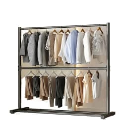 Clothes Rack for Living Room, Floor Standing Coat Hanger, Modern Closet Organizer, Multifunctional Shelves with Hook, Home