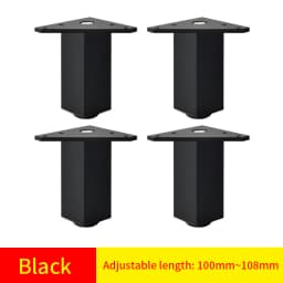 Adjustable Square Cabinet Feet Aluminum Furniture Feet Cabinet Feet Coffee Table Feet Pillar Bathroom Cabinet Support Feet