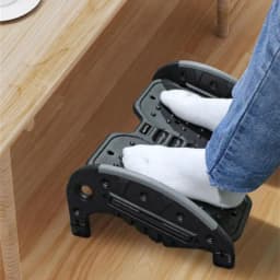 Foot Stool Under Desk Adjustable Desk Footrest Ergonomic Double Side Home Office Foot Rest Stool Black