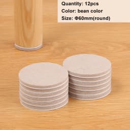 Felt Chair Leg Pads Floor Protectors Table Furniture Leg Feet Cover Caps Round 5mm Thick Anti Scratch Furniture Felt Pads