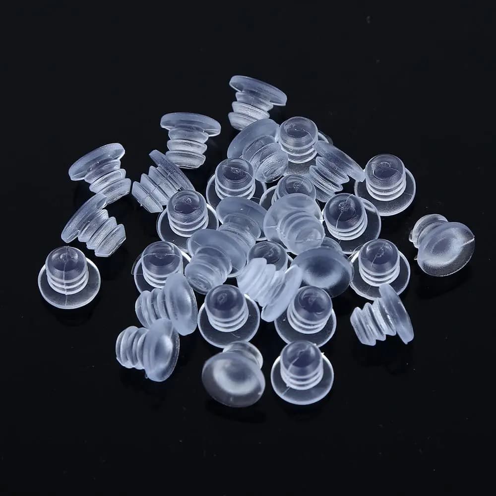 20Pcs Transparent Soft Rubber Stem Bumpers Anti Collision Hole Plugs Screws Fasteners Door Bumper Foot Pad Furniture Accessories