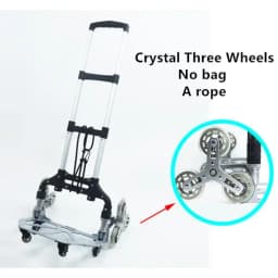 2025 NEW 150kg All Terrain Stair Climbing Cart Hand Truck with Bungee Cord Portable Folding Trolley for Upstairs Cargo with bag