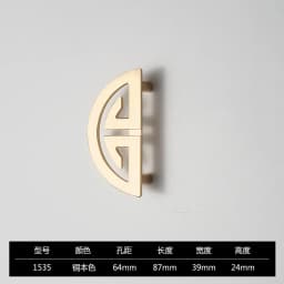 1pcs New Chinese Style Wardrobe Door Handle Golden Cabinet Door Knob Lengthened Shoe Cabinet Furniture Hardware