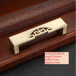 1pcs New Chinese Style Wardrobe Door Handle Golden Cabinet Door Knob Lengthened Shoe Cabinet Furniture Hardware