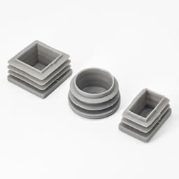 8~50pcs Grey Plastic Rectangle/Square/Round Square Blanking End Caps Tube Pipe Inserts Plug Bung Insert Stopper 16mm~100mm