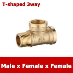Brass Connector BSP 1/8"1/4"3/8"1/2"3/4"1"1-1/4"1-1/2"2" Female Male Thread Equals 2/3/4 Way Tee Type Straight Elbow Adapter