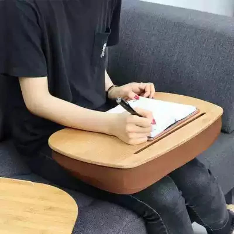 Magnetic Snap-On Lap Desk Memory Foam Cushioned Laptop Tray Ergonomic Study Table for Bed/Couch/Dorm Anti-Slip Book Holder