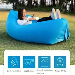 Portable Inflatable Air Sofa Foldable Outdoor Couch No Air Pump Required Outdoor Camping Beach Quick Inflation Home Furniture