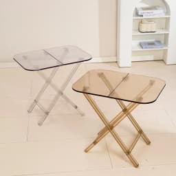 Nordic Creative Internet Celebrity Small Coffee Table Grid Acrylic Folding Table Transparent Small Household Corner Table
