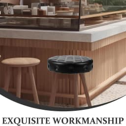 Barstool Seat Cushion Seat Top Comfortable Replace Parts Easy Installation PU Leather Cover Heavy Duty for Salon Barber Shop SPA