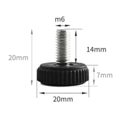 M6 M8 M10 Furniture Legs Anti-Slip Table Cabinet Leg Pads Adjustable Feet Floor Protector 5pcs