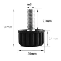 M6 M8 M10 Furniture Legs Anti-Slip Table Cabinet Leg Pads Adjustable Feet Floor Protector 5pcs