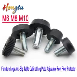 M6 M8 M10 Furniture Legs Anti-Slip Table Cabinet Leg Pads Adjustable Feet Floor Protector 5pcs