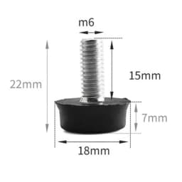 M6 M8 M10 Furniture Legs Anti-Slip Table Cabinet Leg Pads Adjustable Feet Floor Protector 5pcs