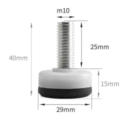 M6 M8 M10 Furniture Legs Anti-Slip Table Cabinet Leg Pads Adjustable Feet Floor Protector 5pcs