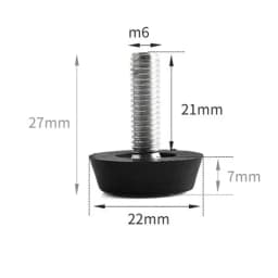 M6 M8 M10 Furniture Legs Anti-Slip Table Cabinet Leg Pads Adjustable Feet Floor Protector 5pcs