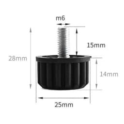 M6 M8 M10 Furniture Legs Anti-Slip Table Cabinet Leg Pads Adjustable Feet Floor Protector 5pcs