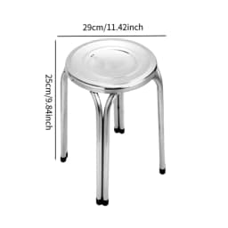 Stacking Stool Stainless Steel Easy Clean Commercial Furniture Stools Round Metal Stool for Dining Room Classroom Garden Office