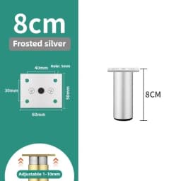 4pcs 6-30cm Aluminum Alloy Furniture Legs Metal Adjustable Legs, for Cabinet Table Legs Sofa Feet Furniture Replacement Foot