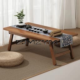 Foldable Small Coffee Table Tatami Window Low Table Rectangular Balcony Table Low Ground Computer Desk Furnitrure