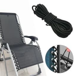 Elastic Bungee Rope Cord for Folding Gravity Chair Recliner Laces Replacement Part Recliner Lounge Camping Tool