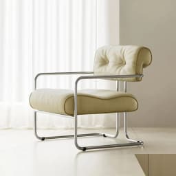 MOMO Antique Style Sofa Chair Living Room Designer Simple Single Chair Hotel Club Bauhaus Negotiation Stainless Steel Chair