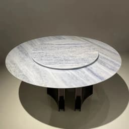Modern round marble top dining table venetian brown Italian luxury real marble table for sale