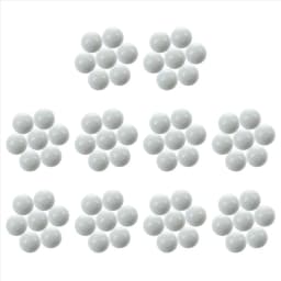 BAAU 100 Pcs Marbles 16mm Glass Marbles Knicker Glass Balls Decoration Color Nuggets Toy White
