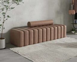 Nordic Living Room Sofa Footstool Light Luxury Upholstered Bench Bedroom Bed End Stool Creative Rectangular Shoe Changing Stool