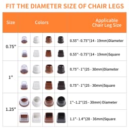 8PCS Upgraded Chair Leg Covers Silicone Anti-Slip Felt Furniture Feet Protectors from Scratches for Hardwood Floor Reduce Noise