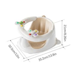 Bath Seats For Babies Sitting Up Bathing Chair For Toddler Non-Slip Bath Seat With Spin Toys For 1-3 Years Old For Bathing