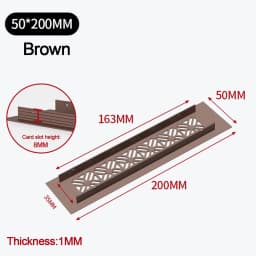 Aluminum Alloy Vents Cover Rectangle Louver Air Vent Decor 50/80mm Wide Breathable Mesh Hole Ornaments