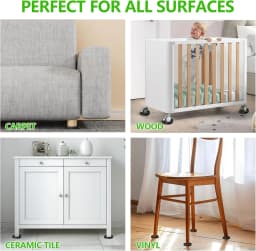 4PCS Chair Leg Floor Protector Covers 2" Rubber Furniture Pads Furniture Pads Protectors For Hardwood Floors Prevent Sliding