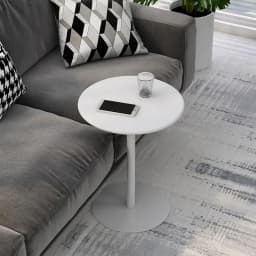 Simple Cream Style Luxury Sofa Side Table Bedroom Bedside Table Round Tables Blue Coffee Tables Tea Table Living Room Furniture