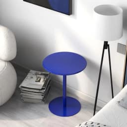 Simple Cream Style Luxury Sofa Side Table Bedroom Bedside Table Round Tables Blue Coffee Tables Tea Table Living Room Furniture