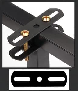 2Pcs Adjustable Height Bed Frame Support Leg, for Steel Bed Frame or Wooden Bed Center Slat Support Leg