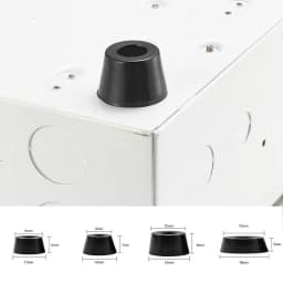 30pcs Speaker Cabinet Furniture Chair Table Box Conical Rubber Foot Pad Stainless Steel Stand Shock Absorber Skid Resistance