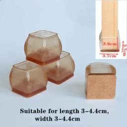4pcs Upgraded Silicone Chair Legs Floor Protectors Non-Slip Feet Pads for Furniture Table Legs Sock Cover Felt Floor Protection