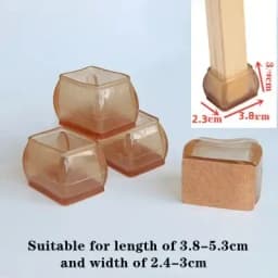 4pcs Upgraded Silicone Chair Legs Floor Protectors Non-Slip Feet Pads for Furniture Table Legs Sock Cover Felt Floor Protection