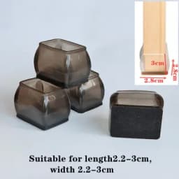 4pcs Upgraded Silicone Chair Legs Floor Protectors Non-Slip Feet Pads for Furniture Table Legs Sock Cover Felt Floor Protection