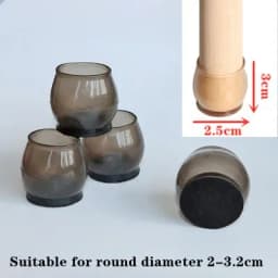 4pcs Upgraded Silicone Chair Legs Floor Protectors Non-Slip Feet Pads for Furniture Table Legs Sock Cover Felt Floor Protection