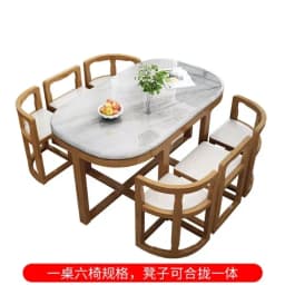 For Wooden Modern Dining Room 6 Chairs Eclectic Large Kitchen Console Table Chairs Chinese Mesas De Comedor Kitchen Furniture
