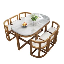 For Wooden Modern Dining Room 6 Chairs Eclectic Large Kitchen Console Table Chairs Chinese Mesas De Comedor Kitchen Furniture