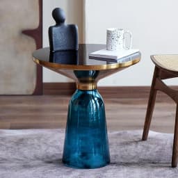 Nordic Living Room Household Tempered Glass Sofa Light Luxury Coffee Table Combination Colorful Round Creative Storage Tables