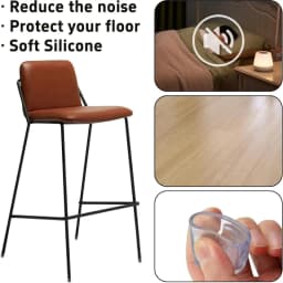 16pcs Rubber Chair Leg Caps Transparency Floors Protector Pads Home Decor Wear-resistant Non-Slip Furniture Legs Covers Tool