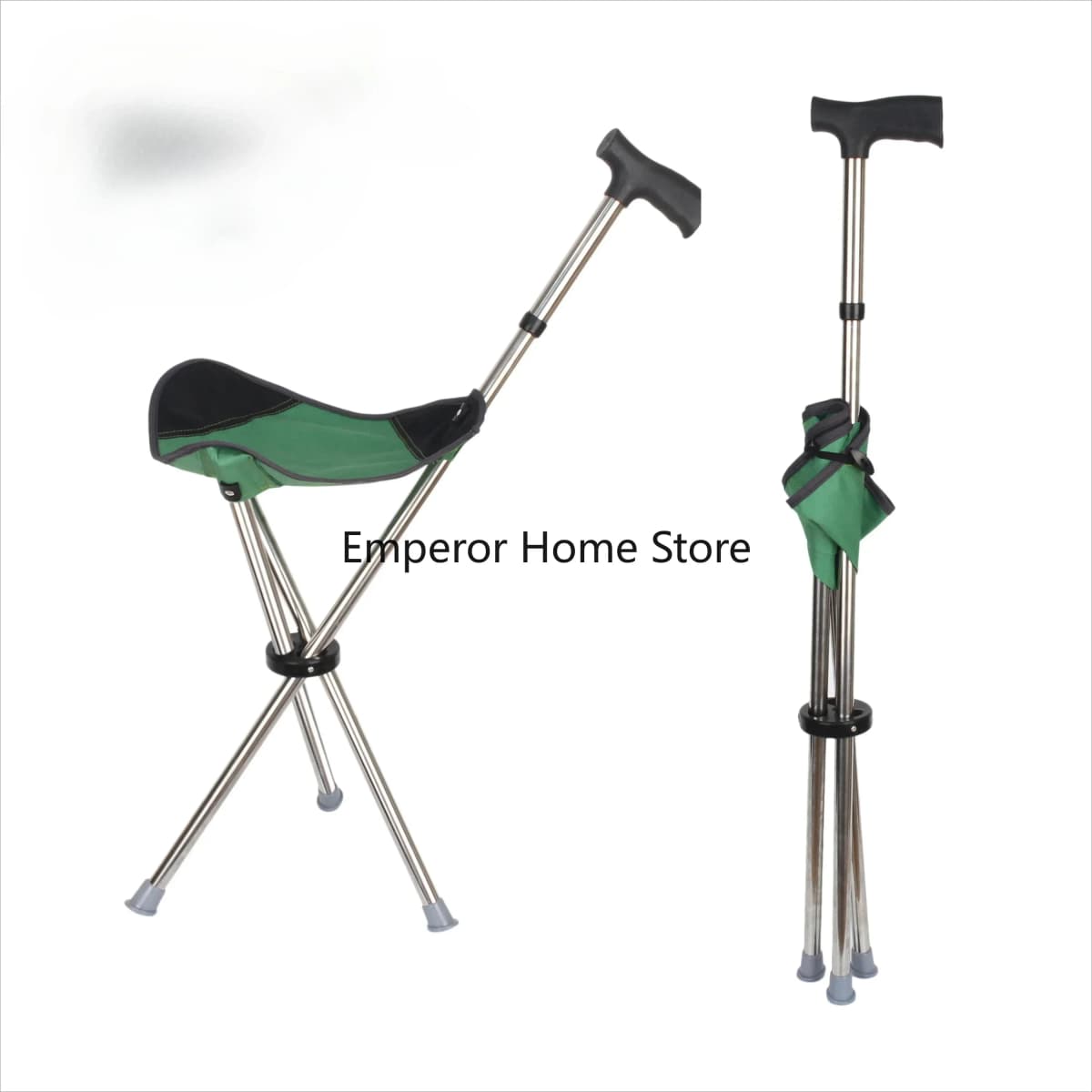 Climbing Mountain Beach Chair Retractable Folding Straight Cane Stool Elderly Assistance Walking Leisure Hand-held Chair 캠핑의자 의자